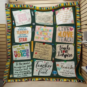 Teacher Love Inspire Quilt and Home Decor