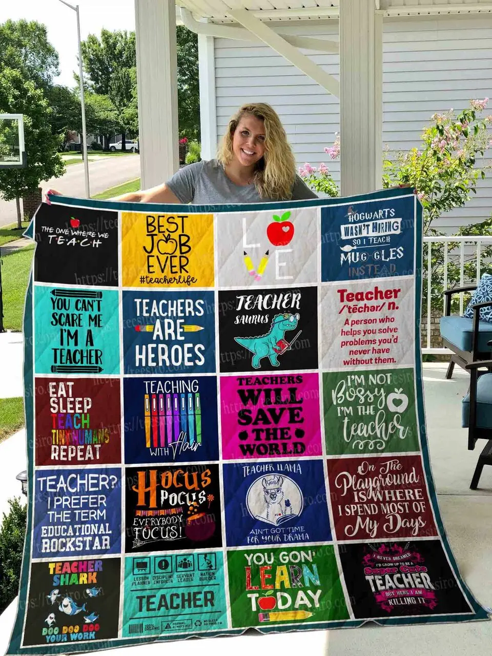 Teacher Quilt Blanket Dhc1501418Vt and Home Decor