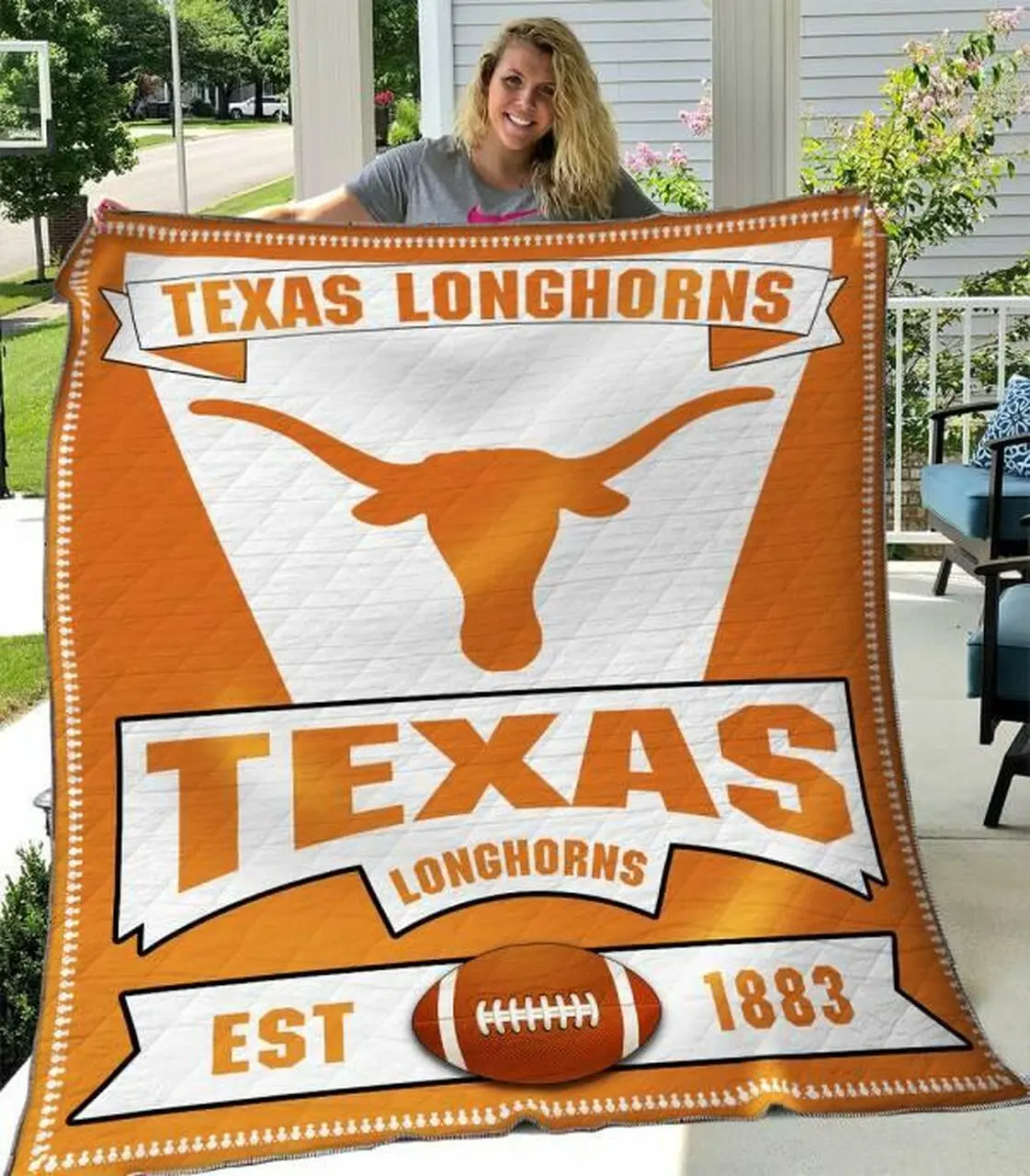 Texas Longhorns Quilt Blanket B060654 Quilt and Home Decor