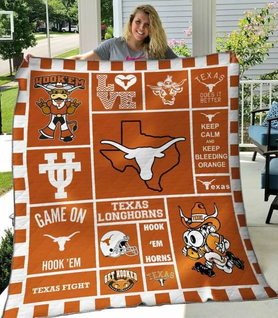 Texas Longhorns Quilt Blanket B250516 Quilt and Home Decor