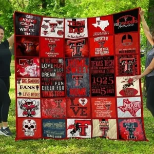 Texas Tech Red Raiders Quilt Blanket Fan Made and Home Decor