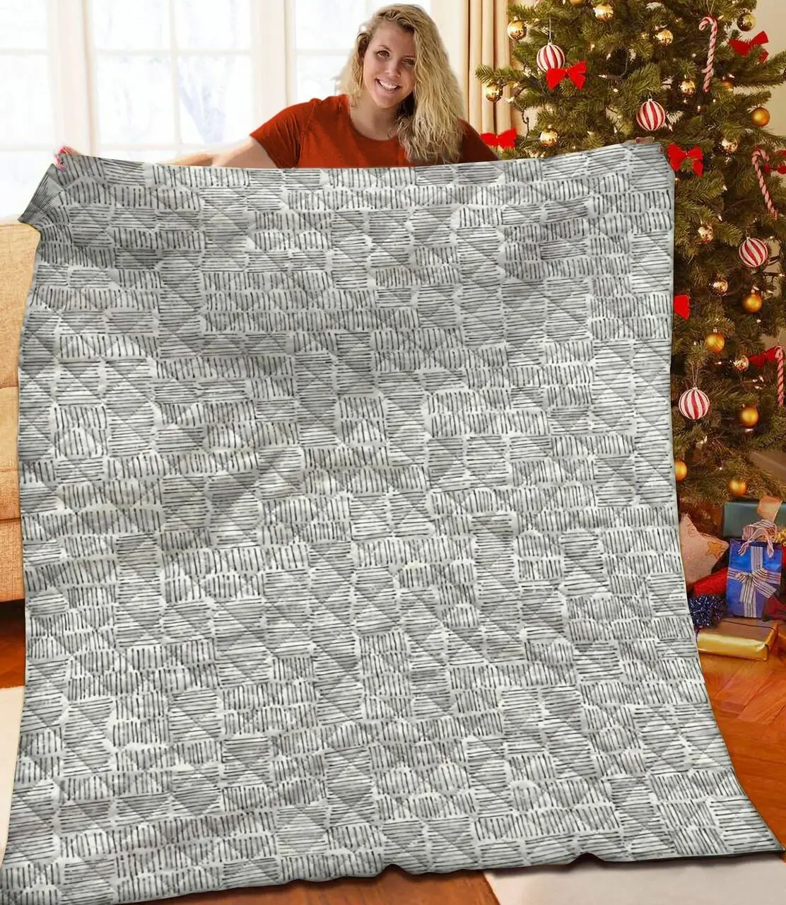 Thalia Black JFJ13545 3D Customized Quilt 2707 and Home Decor