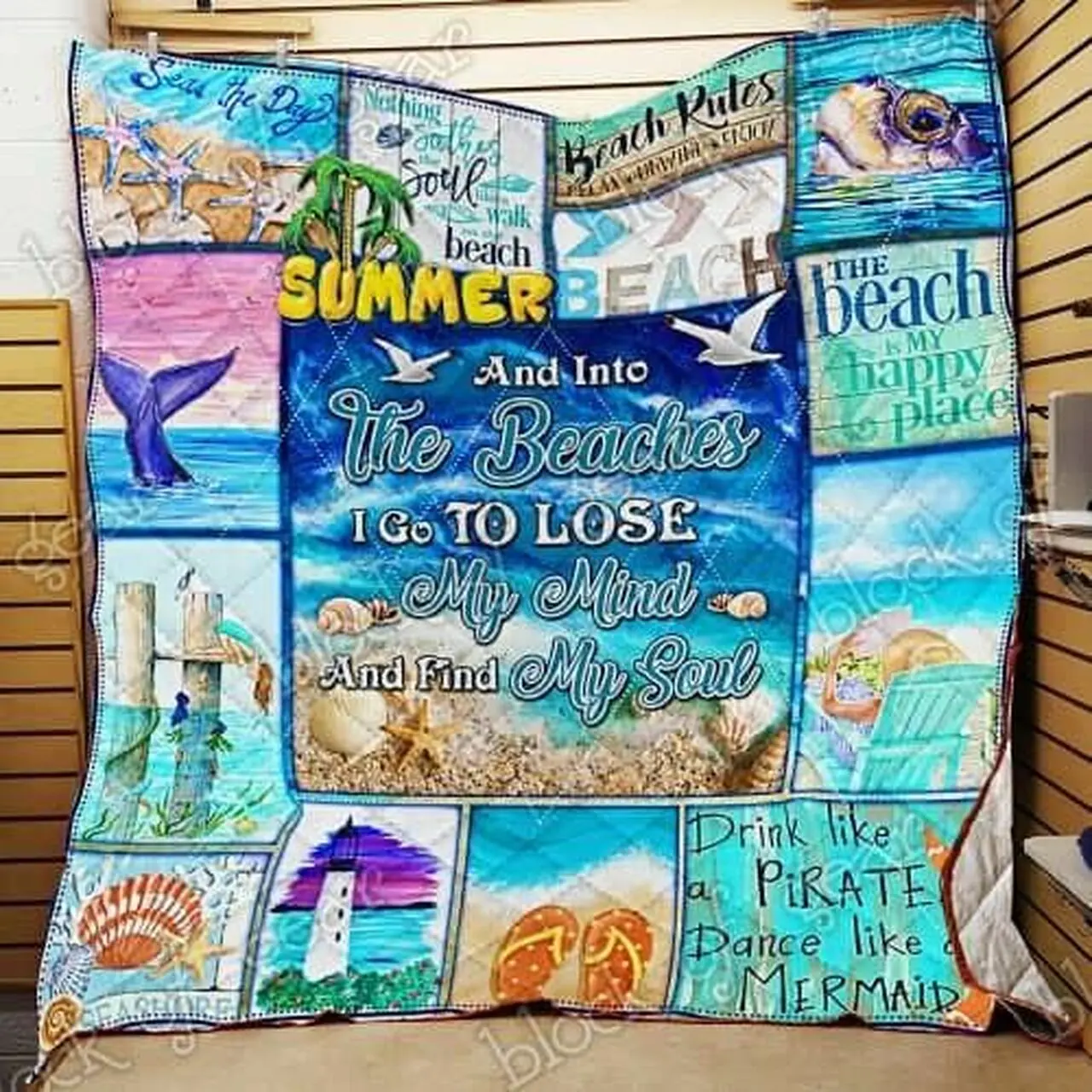 The Beaches Cl18100695Mdq Quilt Blanket and Home Decor