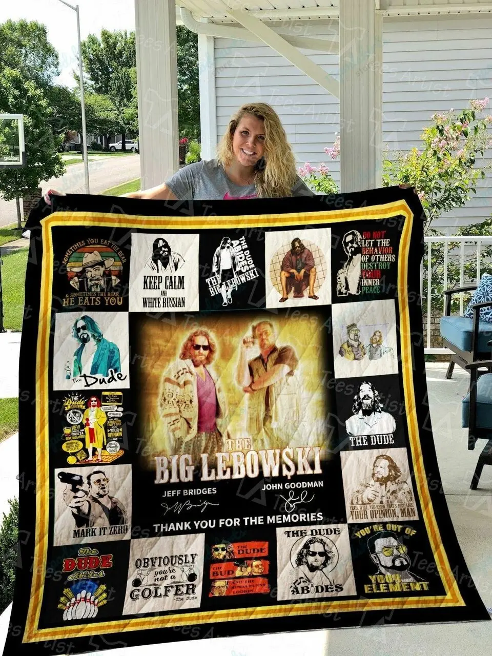 The Big Lebowski Quilt Blanket 01548 and Home Decor