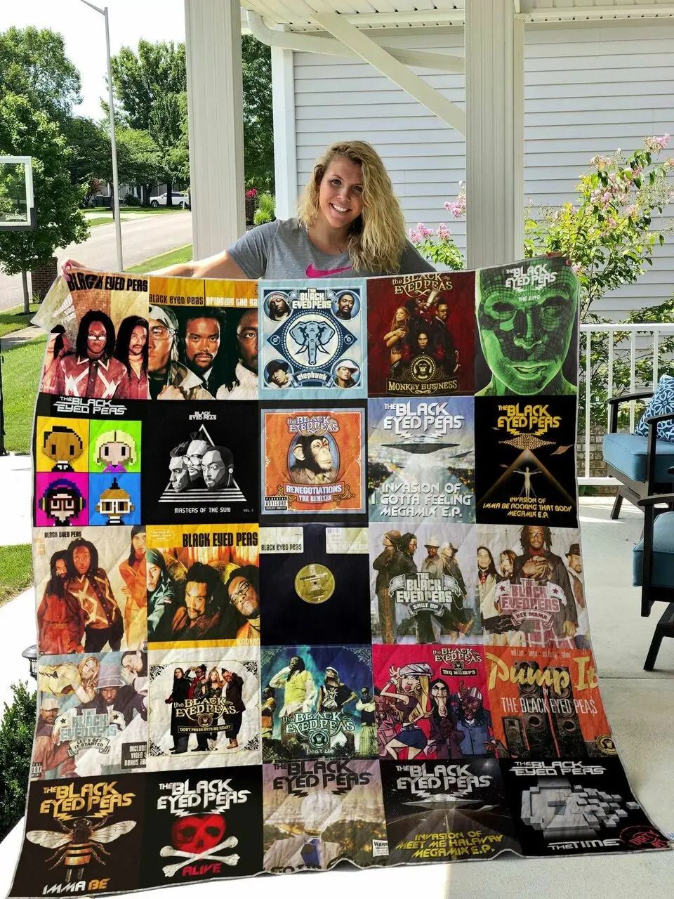 The Black Eyed Peas Quilt Blanket and Home Decor