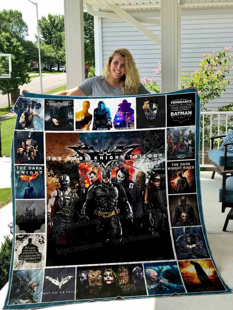 The Dark Knight Trilogy Quilt Blanket 01 and Home Decor