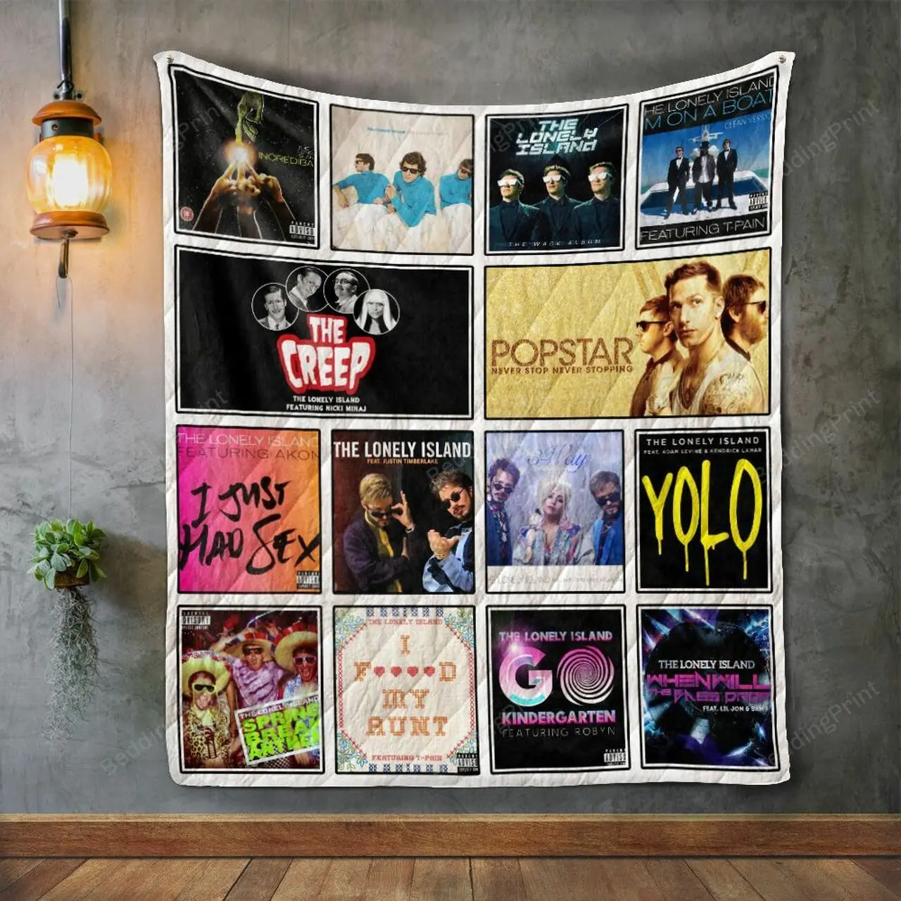 The Lonely Island Quilt Blanket and Home Decor