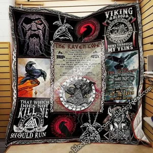 The Raven Code Odin Viking Quilt Hothot 040320 and Home Decor