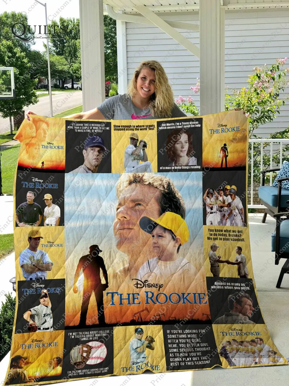 The Rookie Quilt Blanket and Home Decor