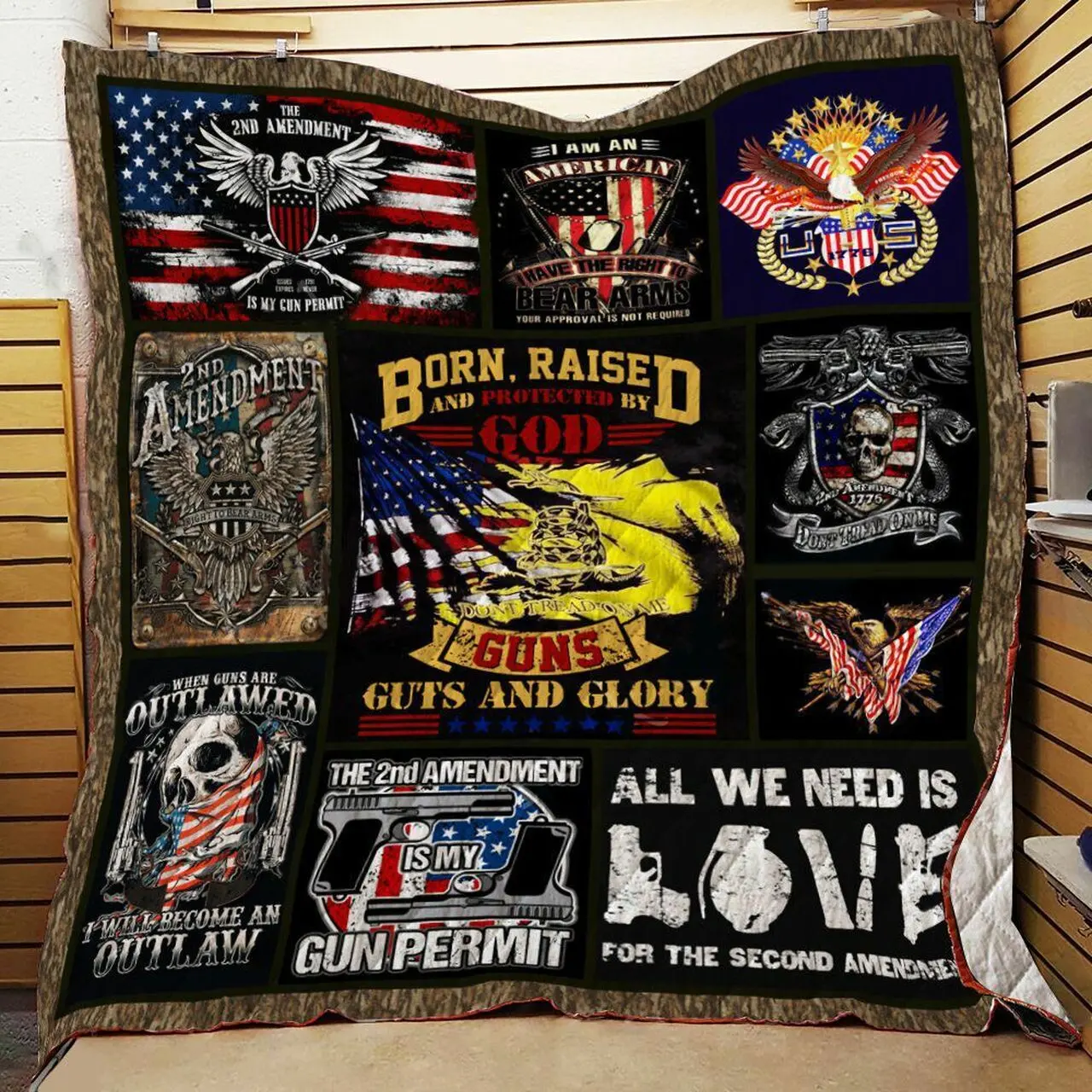 The Second Amendment JFJ13589 3D Customized Quilt 2707 and Home Decor