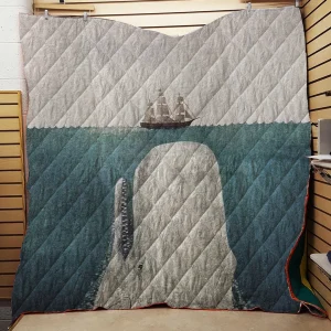 The Whale Vintage Throw Quilt Blanket and Home Decor