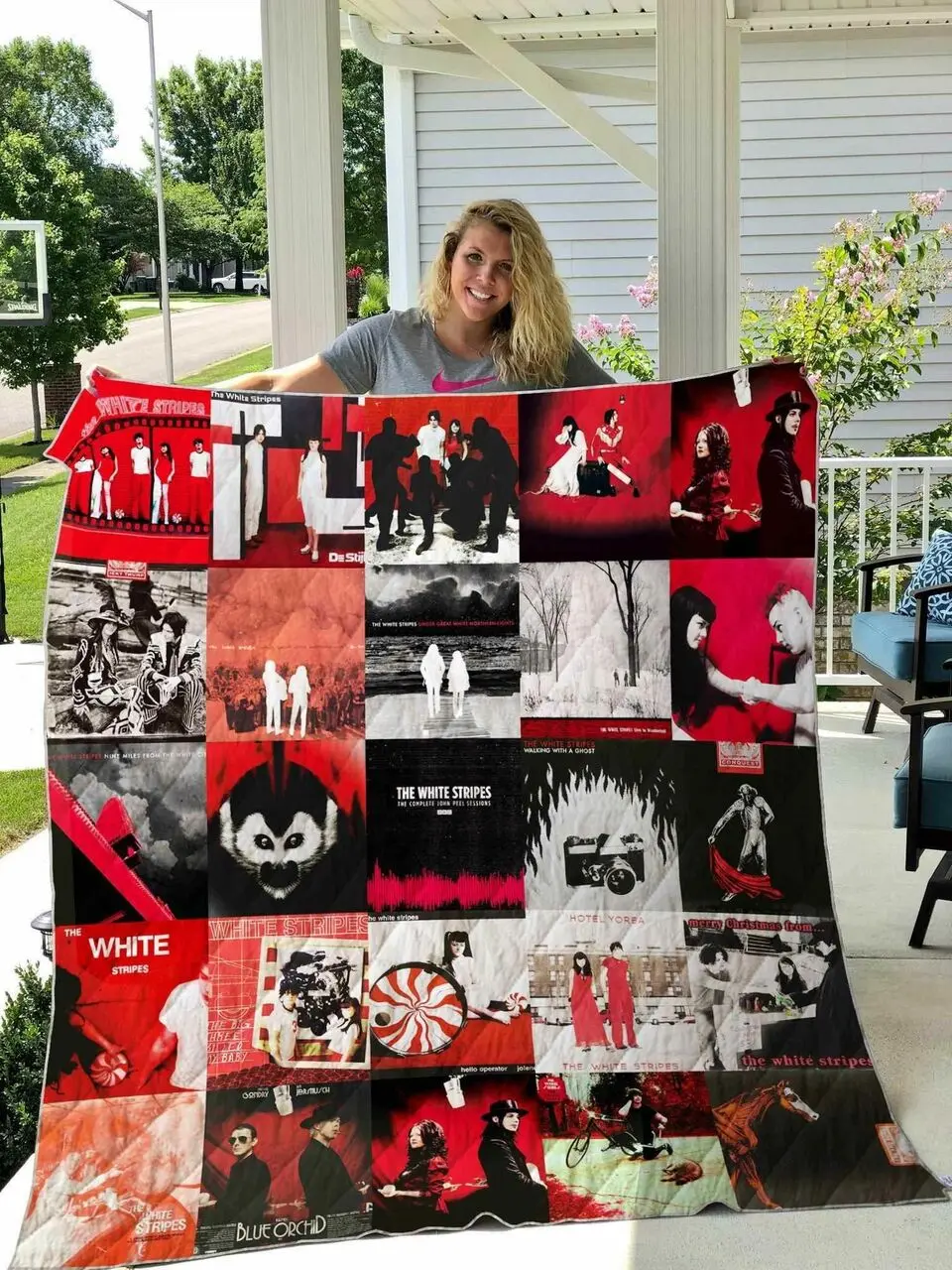 The White Stripes Blanket Ha0910 Quilt and Home Decor