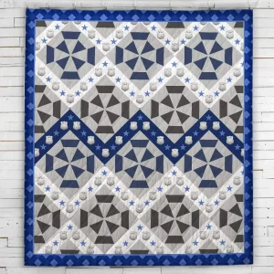 Thin Blue Line Chevron Vintage Blanket Quilt and Home Decor
