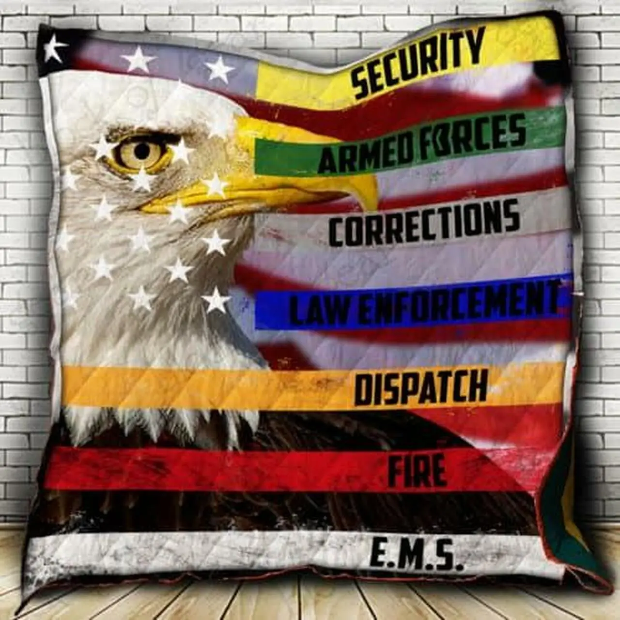 Thin Line Flags Quilt P321 Quilt and Home Decor
