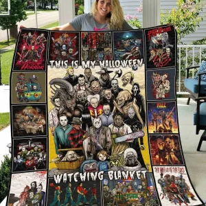This Is My Halloween Watching Blanket Quilt Blanket and Home Decor