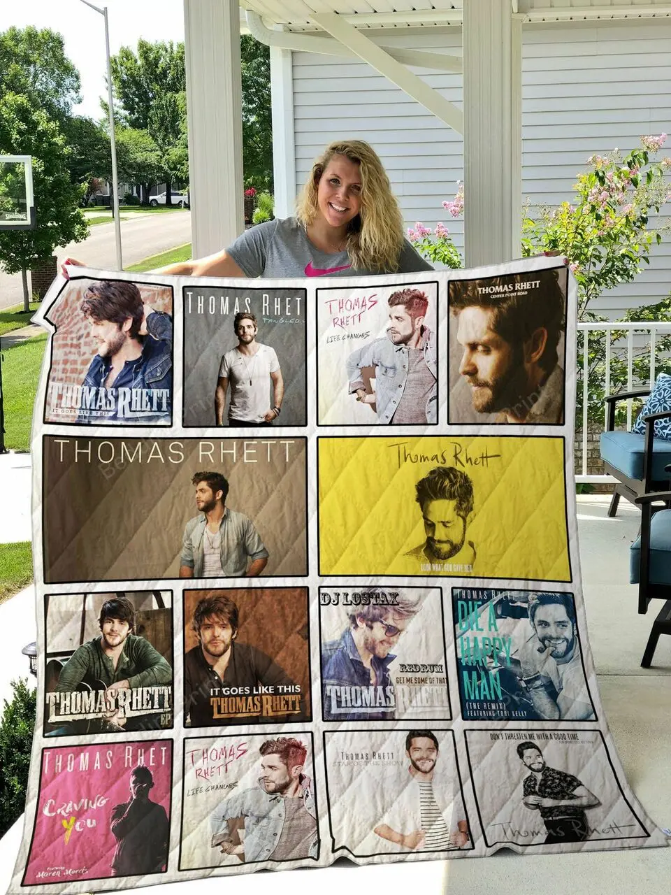 Thomas Rhett Quilt Blanket and Home Decor