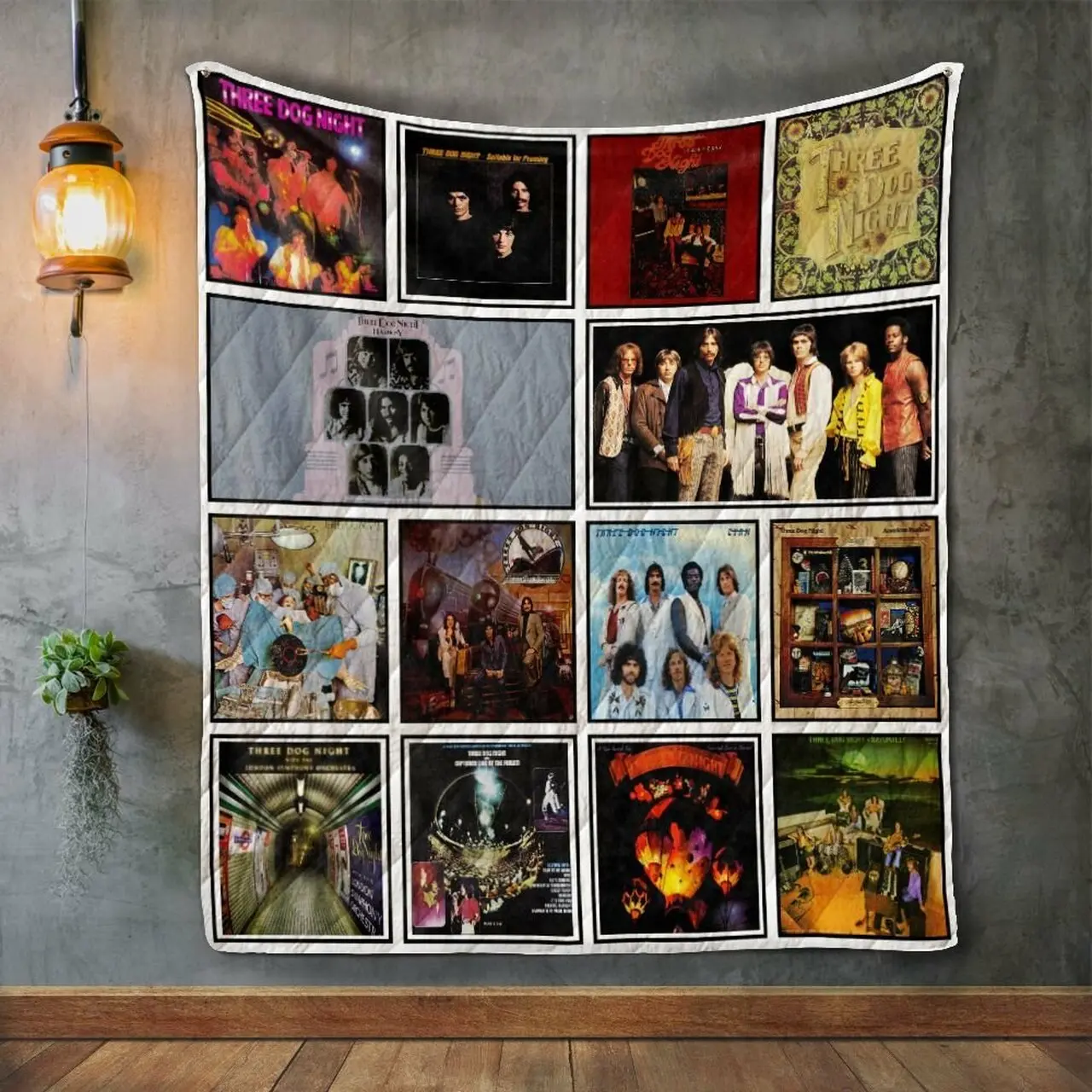 Three Dog Night Album Covers Quilt Blanket and Home Decor