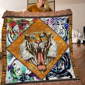 Tiger JFJ13680 3D Customized Quilt 2707 and Home Decor