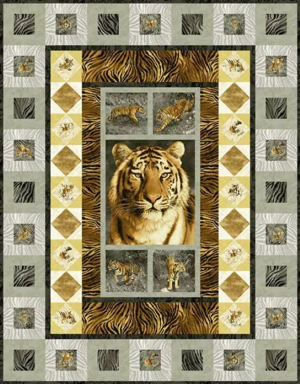 Tiger Quilt Doo and Home Decor