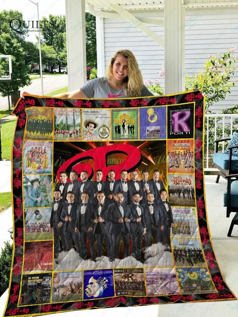 Tlmus Banda El Recodo Quilt Blanket and Home Decor