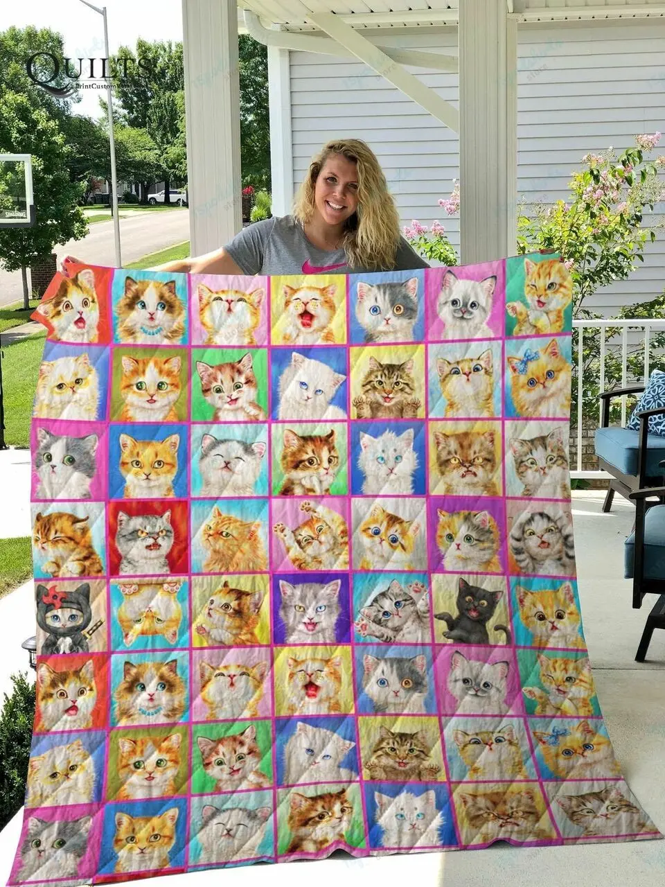 Tlmus Cat Quilt Blanket Ver 21 and Home Decor