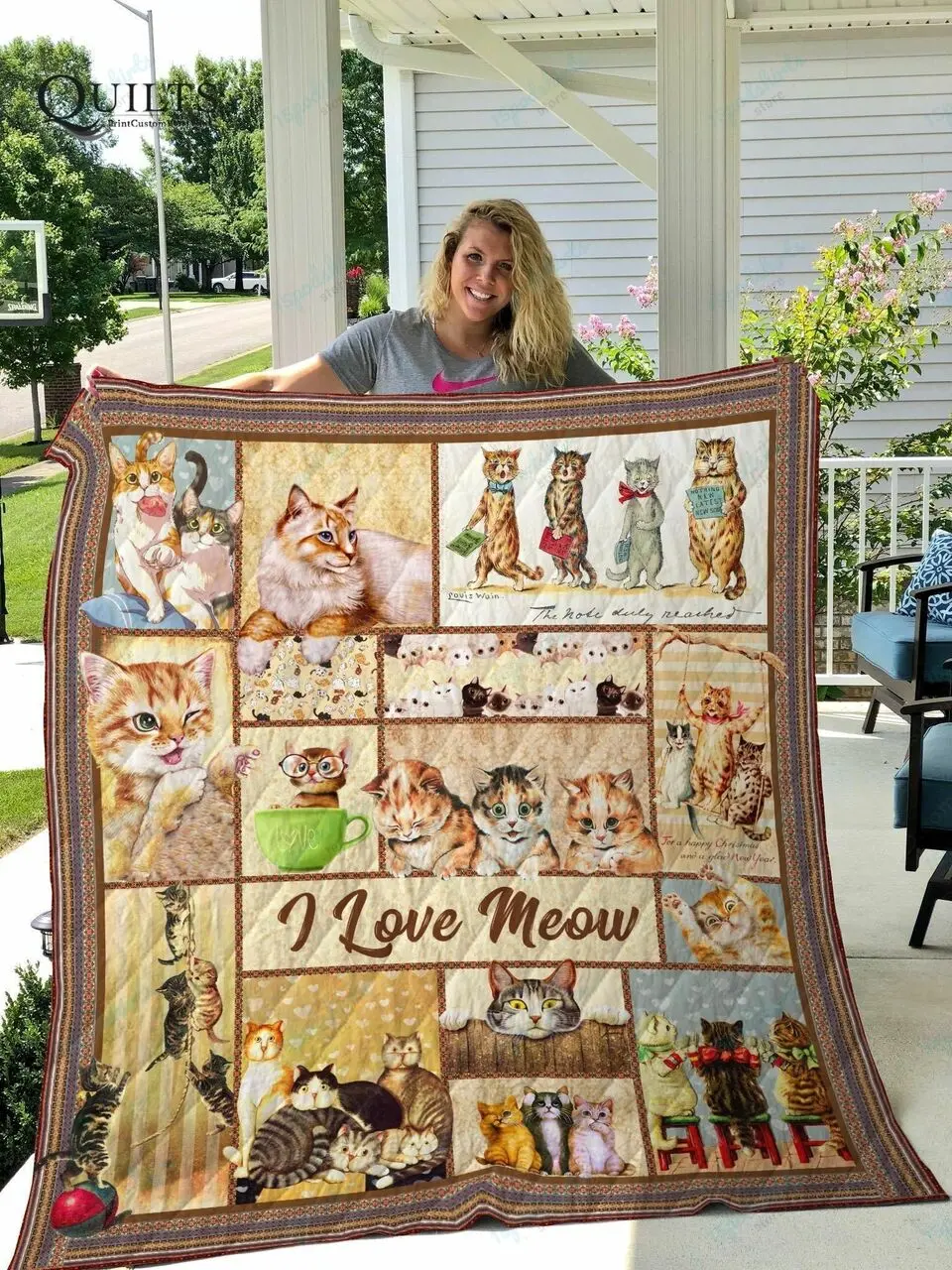 Tlmus Cat Quilt Blanket Ver 27 and Home Decor