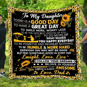 To My Daughter Quilt and Home Decor
