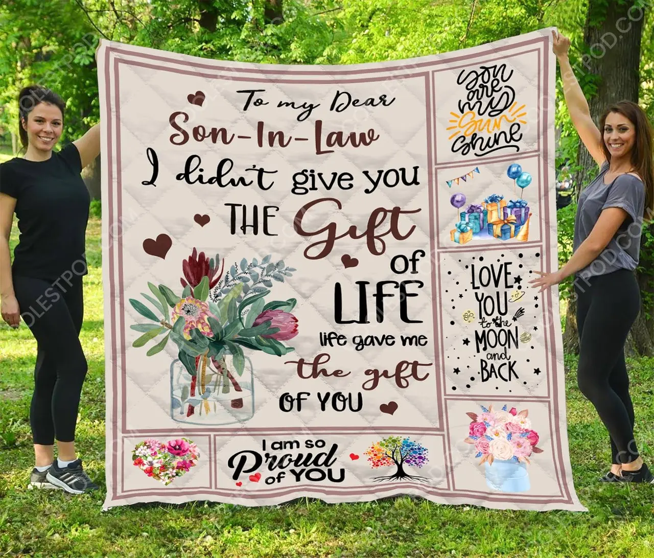 To My Dear Son-In-Law Quilt and Home Decor
