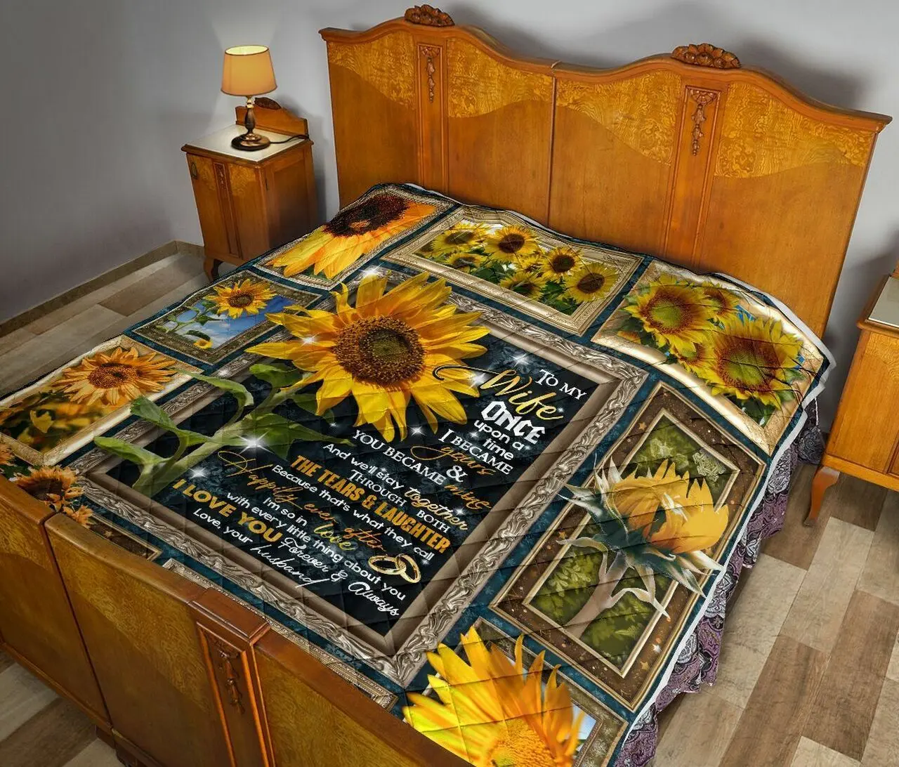 To My Wife Quilt Olv and Home Decor