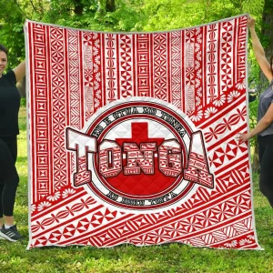 Tonga Red Premium Quilt A0 Quilt and Home Decor