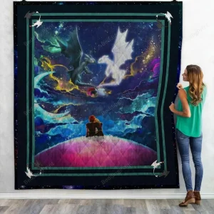 Toothless & Light Fury 4 Quilt Blanket and Home Decor