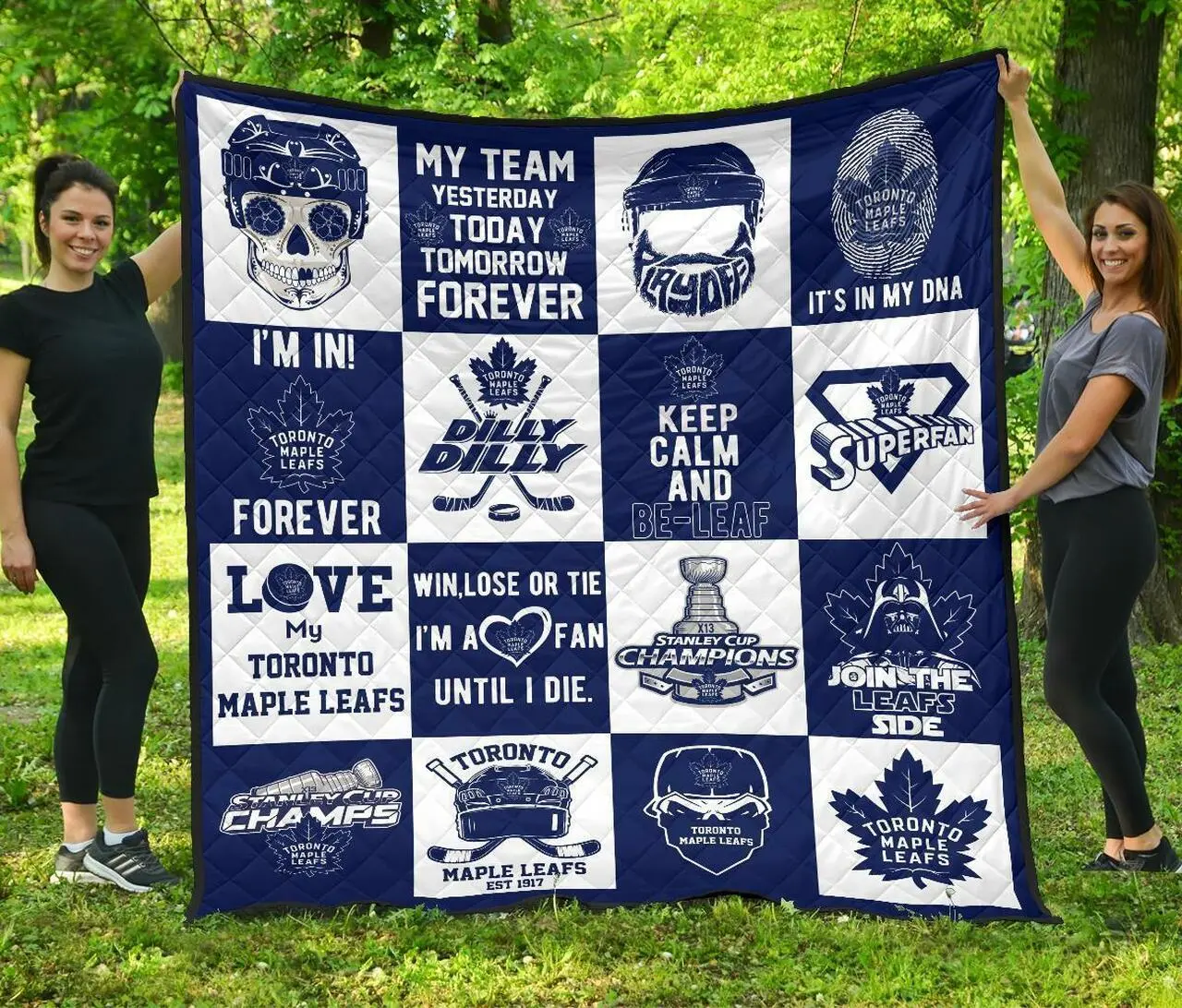Toronto Maple Leafs Fan Gift Idea Quilt and Home Decor