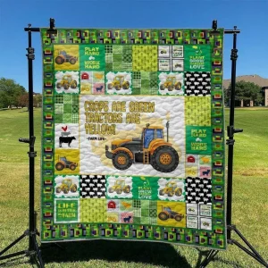 Tractor HUR38142 3D Customized Quilt 2707 and Home Decor