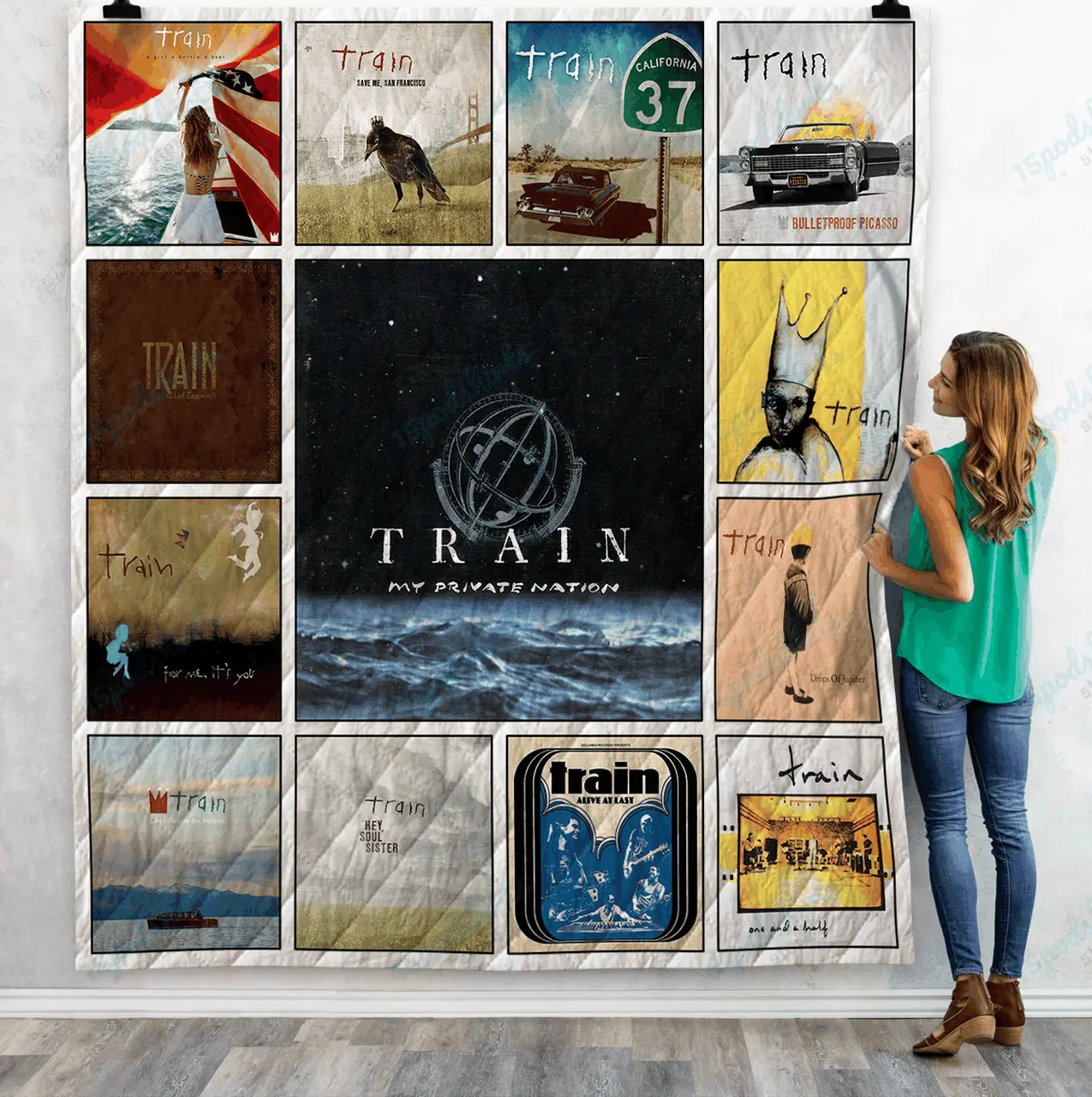 Train Albums Quilt Blanket Ver13 and Home Decor