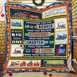 Train Cl14100508Mdq Quilt Blanket and Home Decor