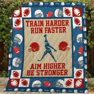 Train Harder Quilt Design By Exrain and Home Decor