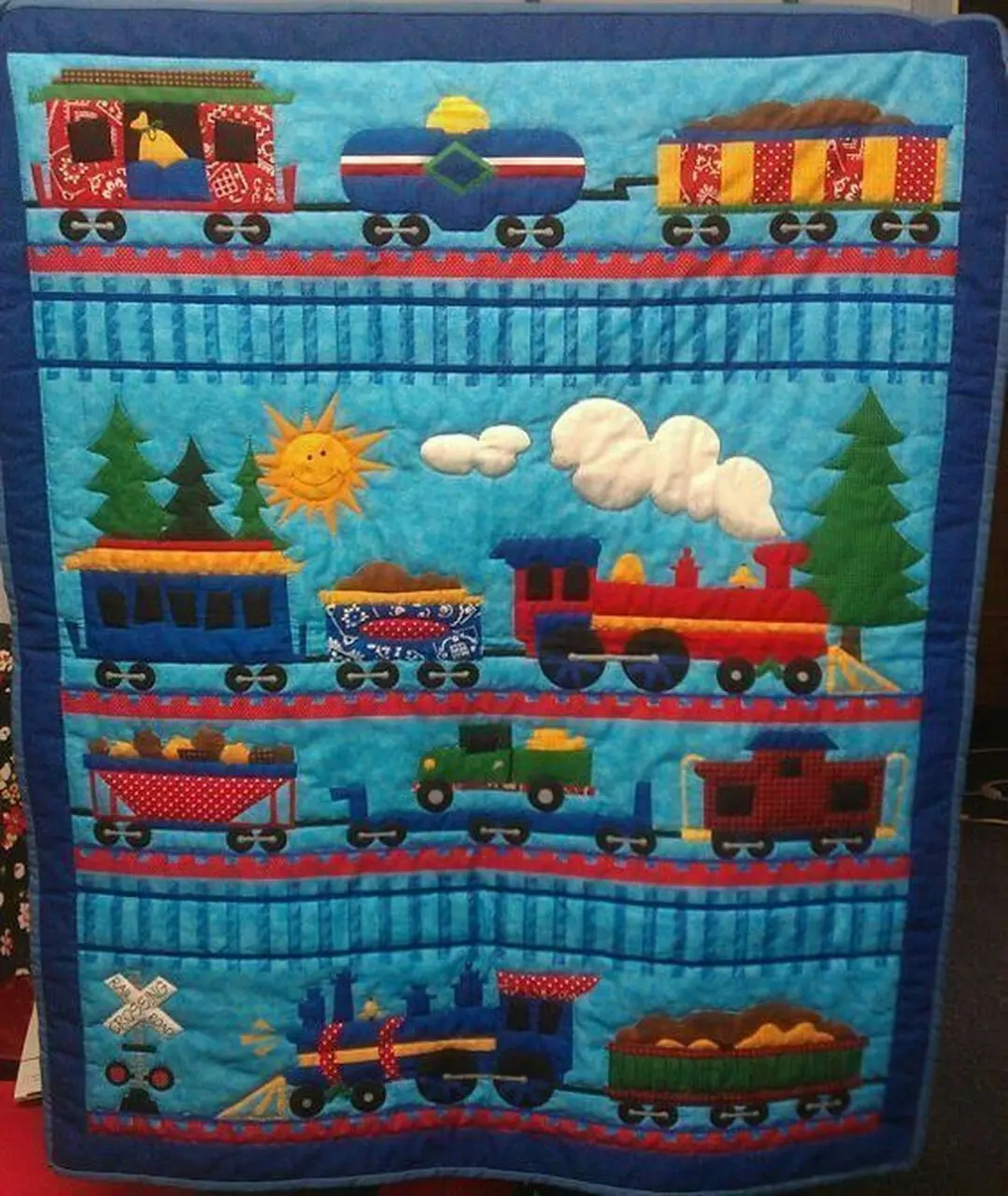 Train Hur Quilt ox and Home Decor
