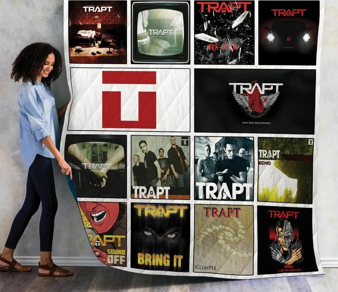 Trapt Singles Quilt Blanket 01 and Home Decor