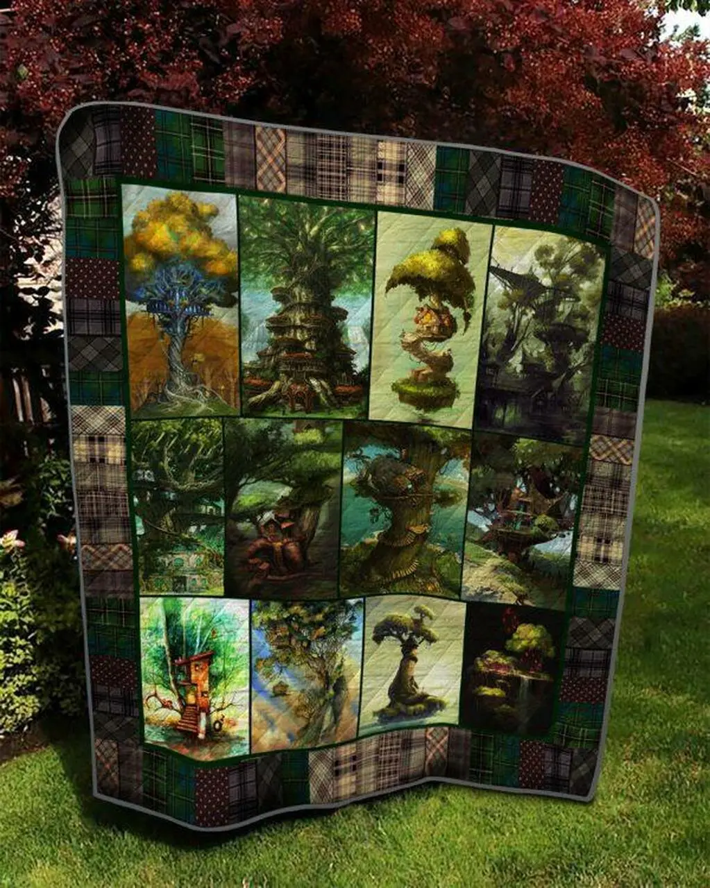 Tree House P904011 Quilt Blanket Quilt and Home Decor
