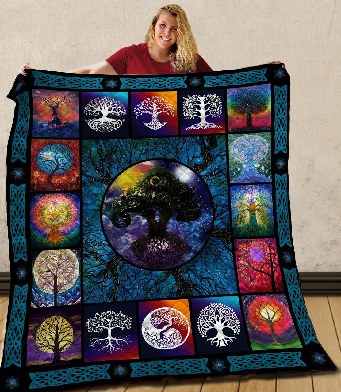Tree O JFJ14001 3D Customized Quilt 2707 and Home Decor