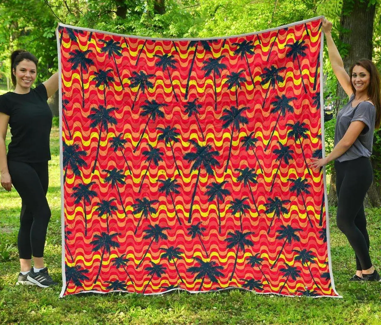 Trippy Palm Tree Cl17100613Mdq Quilt Blanket and Home Decor