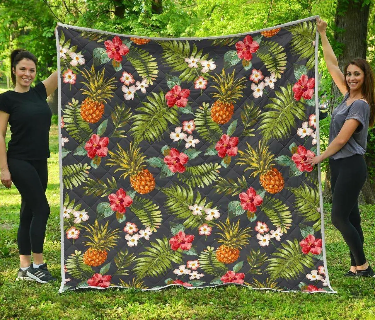Tropical Hawaii Pineapple Cl17100626Mdq Quilt Blanket and Home Decor