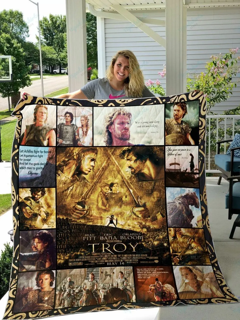 Troy Film Quilt Blanket and Home Decor