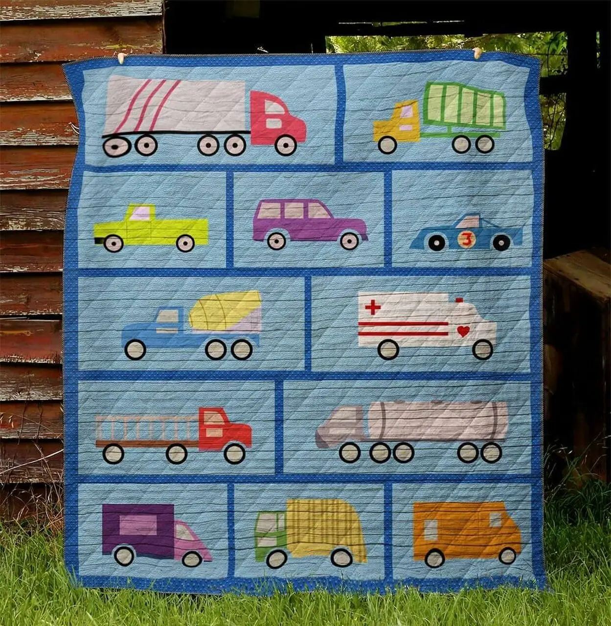 Truck Nn130506 Quilt Blanket and Home Decor