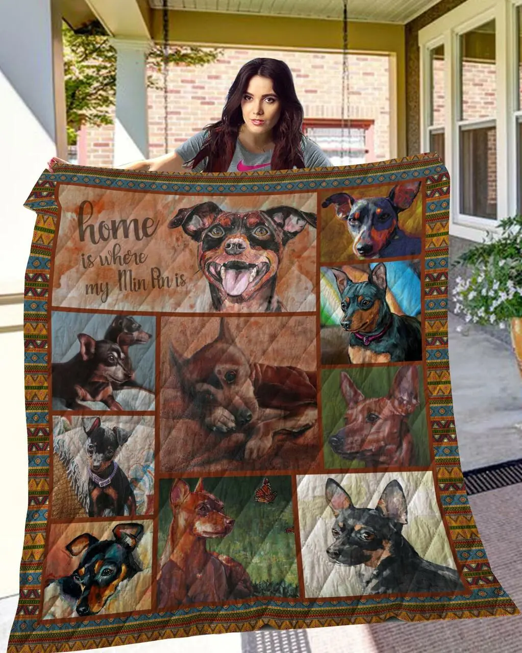Ttl Dog Min Pin Quilt Quilt and Home Decor