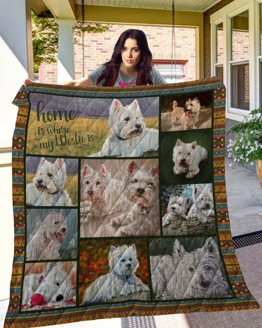 Ttl Dog Westie Quilt Quilt and Home Decor