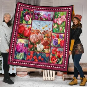 Tulip Quilt Blanket Dhc09121595Dd and Home Decor