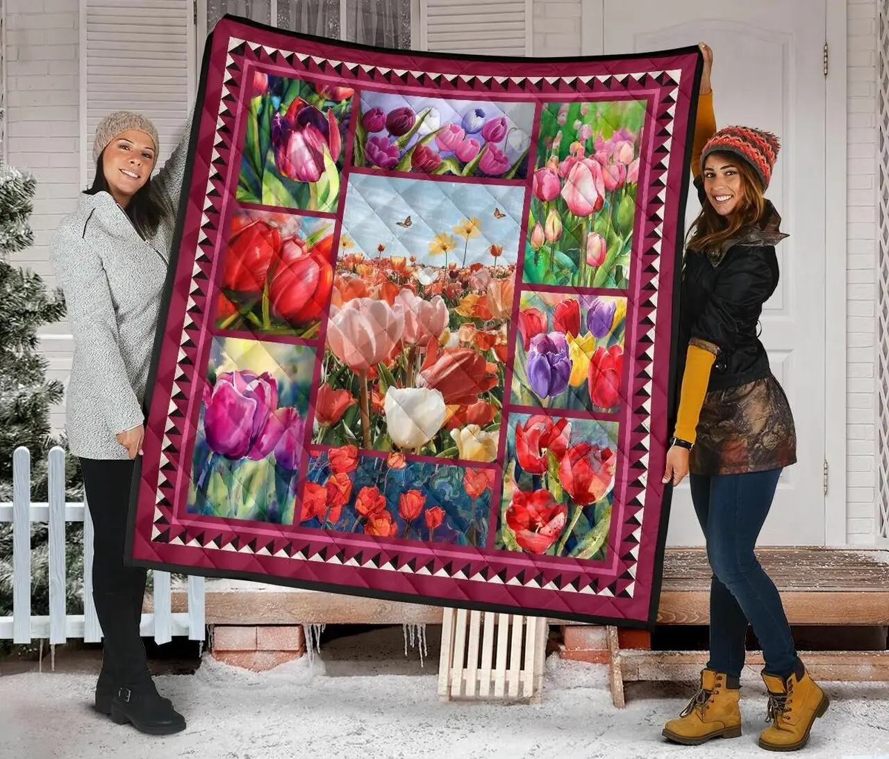 Tulip Quilt Blanket Dhc09121595Dd and Home Decor