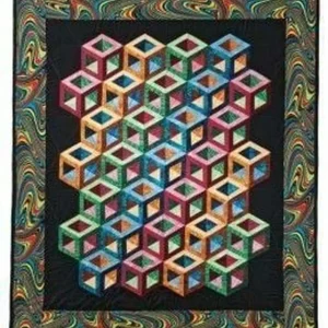 Tumbling Blocks Patchwork Cla1210344Q Quilt Blanket and Home Decor