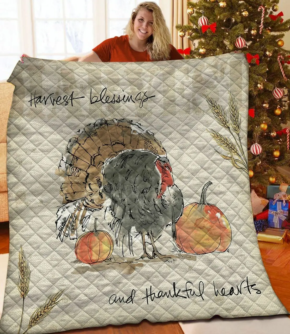 Turkey JFJ14082 3D Customized Quilt 2707 and Home Decor